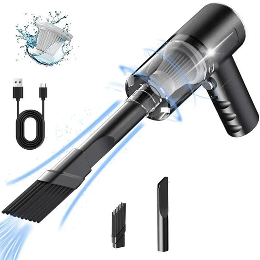 Wireless 120W High Power Vacuum Cleaner Dual Use Home Car Handheld Portable Black - Tampa Home & Garden Store
