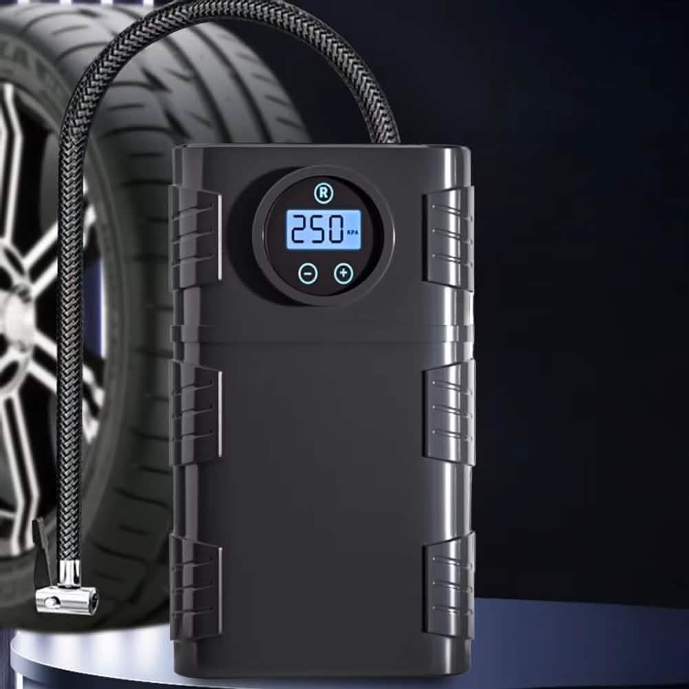 Portable black 120 PSI cordless air compressor by DailySale with display for car, bike tires on Tampa Home & Garden Store