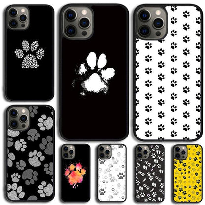 Dog paw print phone case set of 9, hard back Stevvex ST88SCL562HGT for iPhone models on Tampa Home & Garden Store