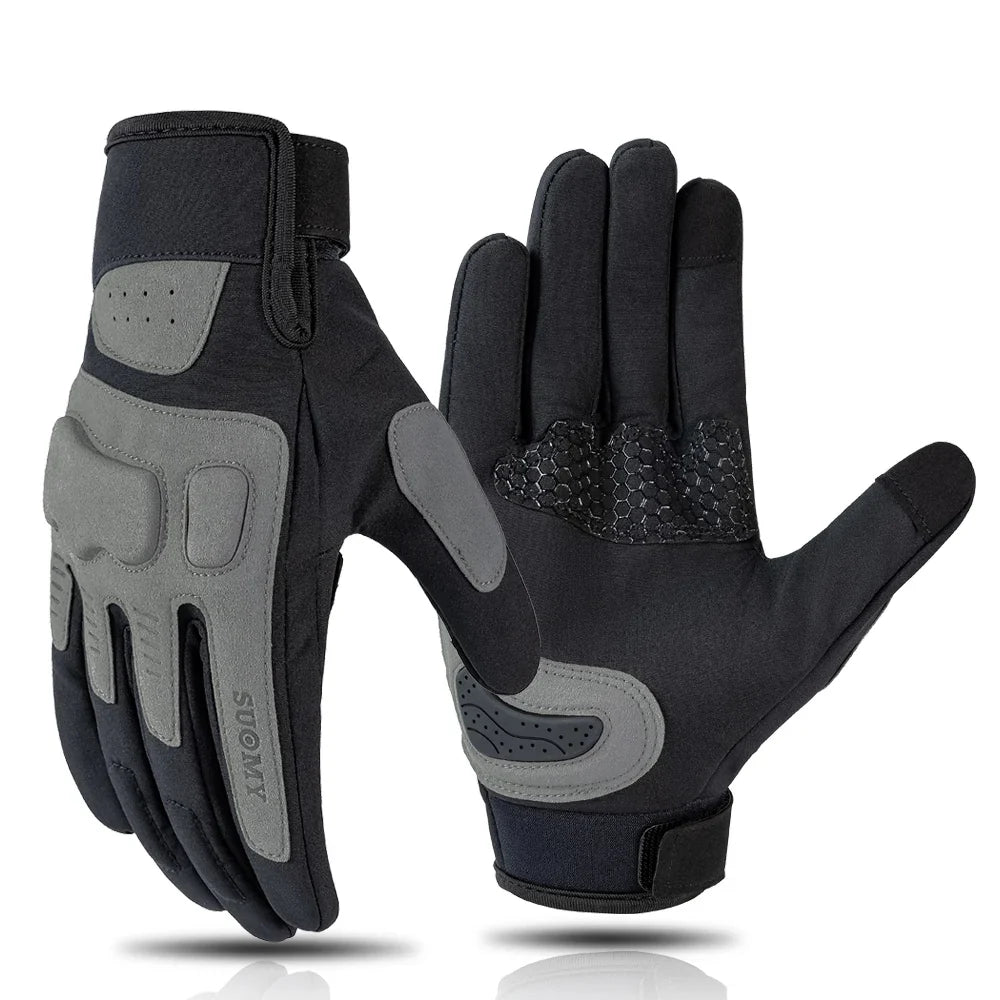 BikerZoneZ motorcycle gloves, anti-collision non-slip windproof touch screen, black/gray on Tampa Home & Garden Store