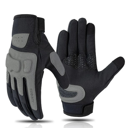 BikerZoneZ motorcycle gloves, anti-collision non-slip windproof touch screen, black/gray on Tampa Home & Garden Store