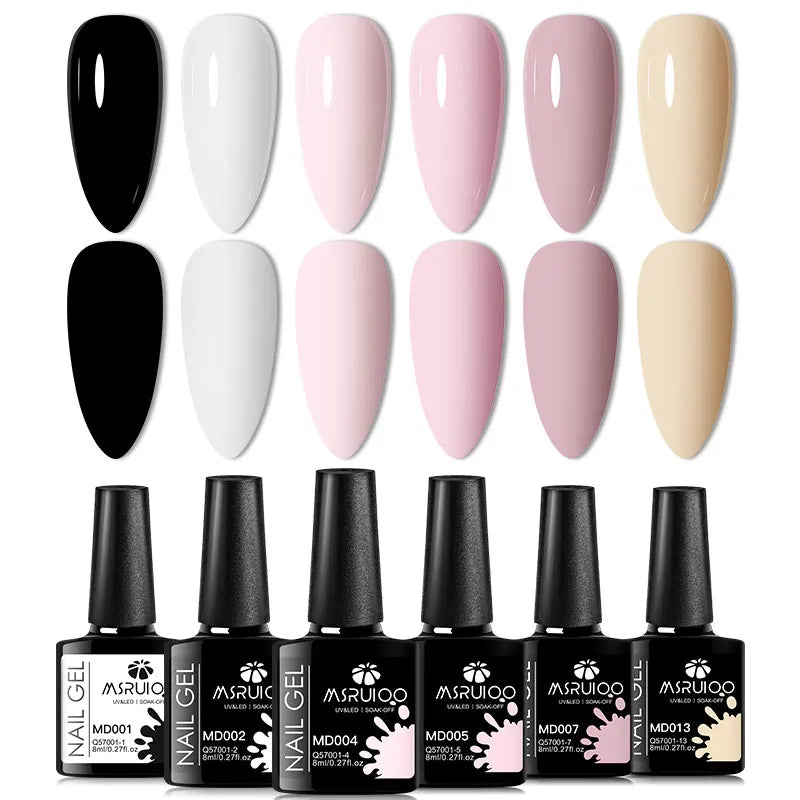 Silcy Skin 6pc nail gel polish set with all-season ultra pigmented UV colors for salon or DIY on Tampa Home & Garden Store