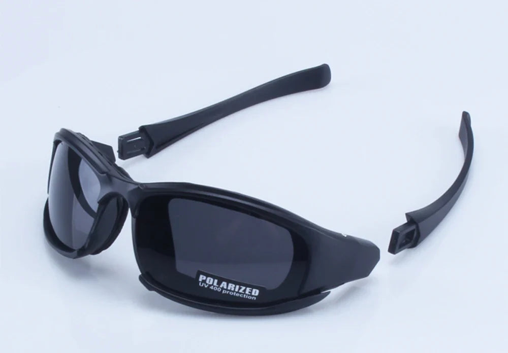 X7 Military Polarized Sunglasses by BikerZoneZ, black frame with polarized UV400 lenses on Tampa Home & Garden Store