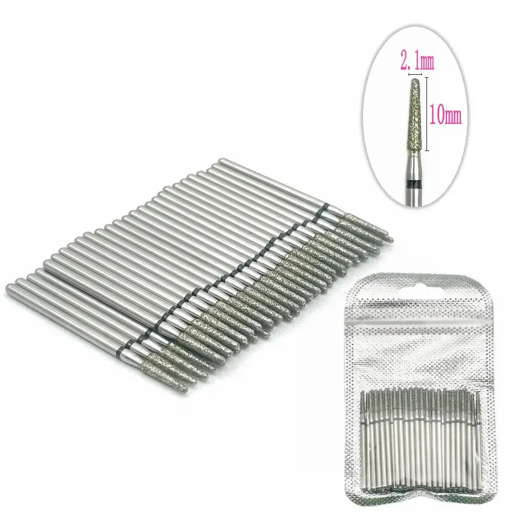 Diamond nail drill bit set 50pc Silcy Skin, silver bits for cuticle cleanup on Tampa Store on Tampa Home & Garden Store