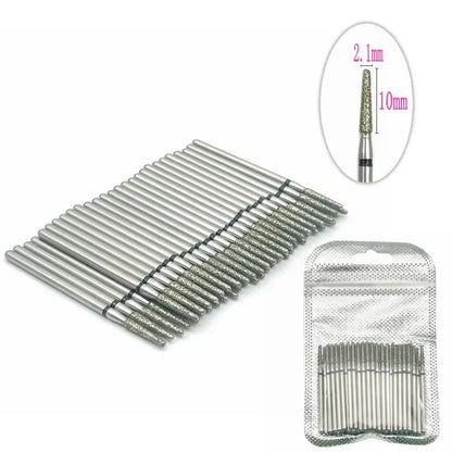 Diamond nail drill bit set 50pc Silcy Skin, silver bits for cuticle cleanup on Tampa Store on Tampa Home & Garden Store
