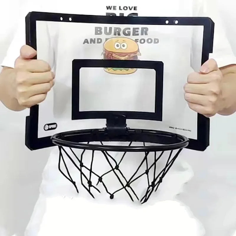 Portable mini basketball hoop set with black rim and net on white backboard by FLIPSTYLEZLLC on Tampa Home & Garden Store