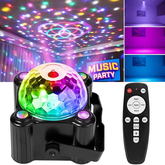 Colorful LED DJ Stage Light Home KTV Party Beam Frequency Music Ambient Lamp