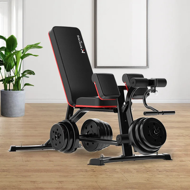 Multi-Function Weightlifting Bench black with red trim, adjustable incline by UpTrend Deals on Tampa Home & Garden Store