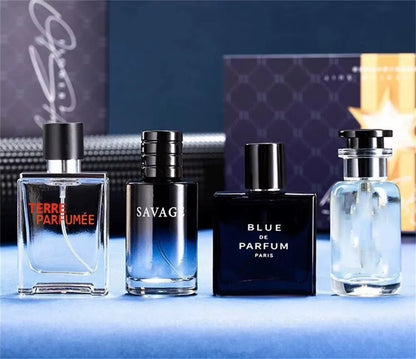 4-piece men's perfume gift set featuring Terre Parfumée, Savage, Blue de Parfum Paris on Tampa Home & Garden Store