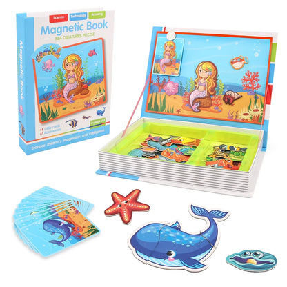 Perfecsy 3D Magnetic Puzzle Book sea creatures with colorful cards on Tampa Home & Garden Store