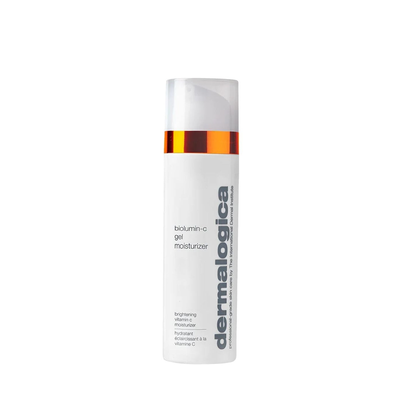 Dermalogica Biolumin-C gel moisturizer bottle, white packaging with orange cap band on Tampa Home & Garden Store