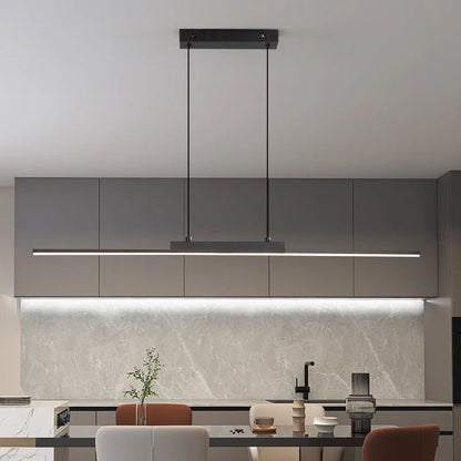 Modern Long Pendant Light – Minimalist Dining Room Chandelier for Kitchen & Living