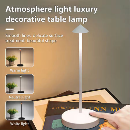 Wireless LED Table Lamp with Touch Dimming | Cordless Ambient Lighting