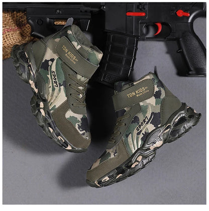 Kids Winter Snow Boots camouflage pair UpTrend Deals warm anti-slip sole on Tampa Home & Garden Store