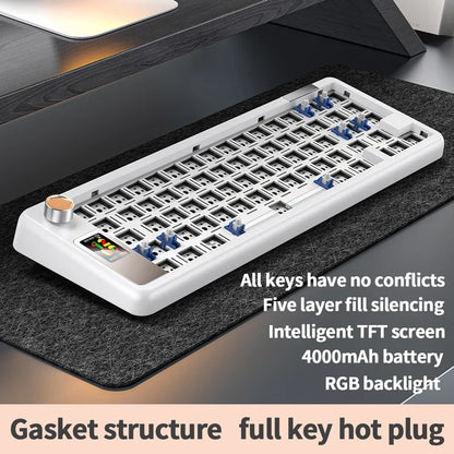 FLIPSTYLEZLLC hot-swappable keyboard kit with gasket structure, RGB backlight and TFT screen on Tampa Home & Garden Store