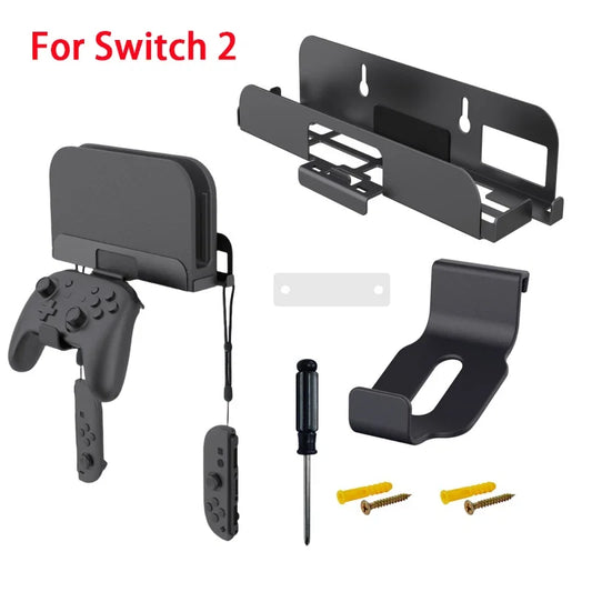 Switch 2 host stand wall mount kit in dark grey metal with bracket and cradle on Tampa Home & Garden Store
