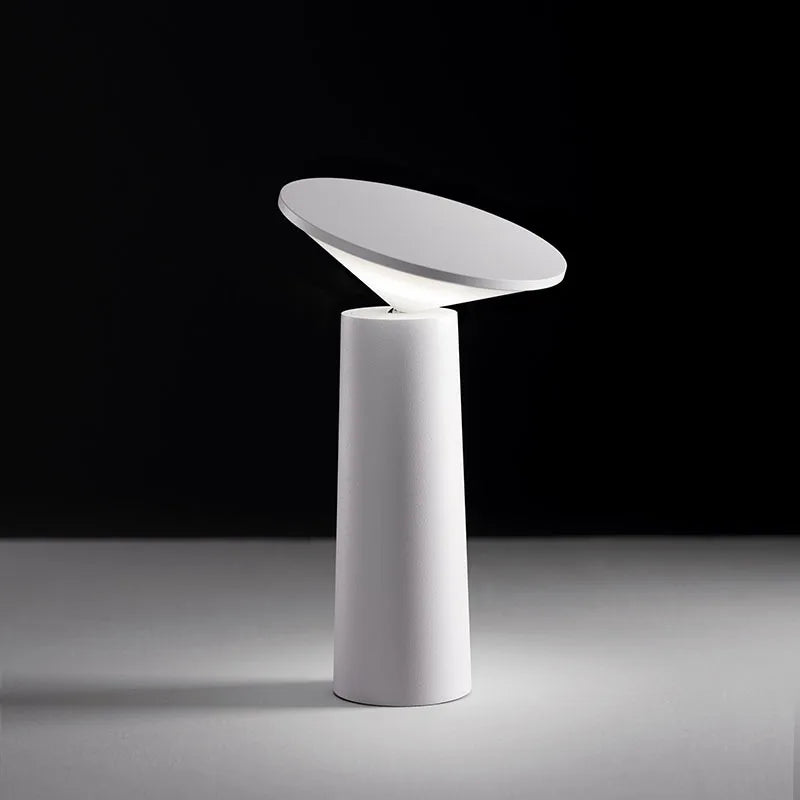 Smart touch table lamp Perfecsy white disk-style shade USB charging on Tampa Home & Garden Store