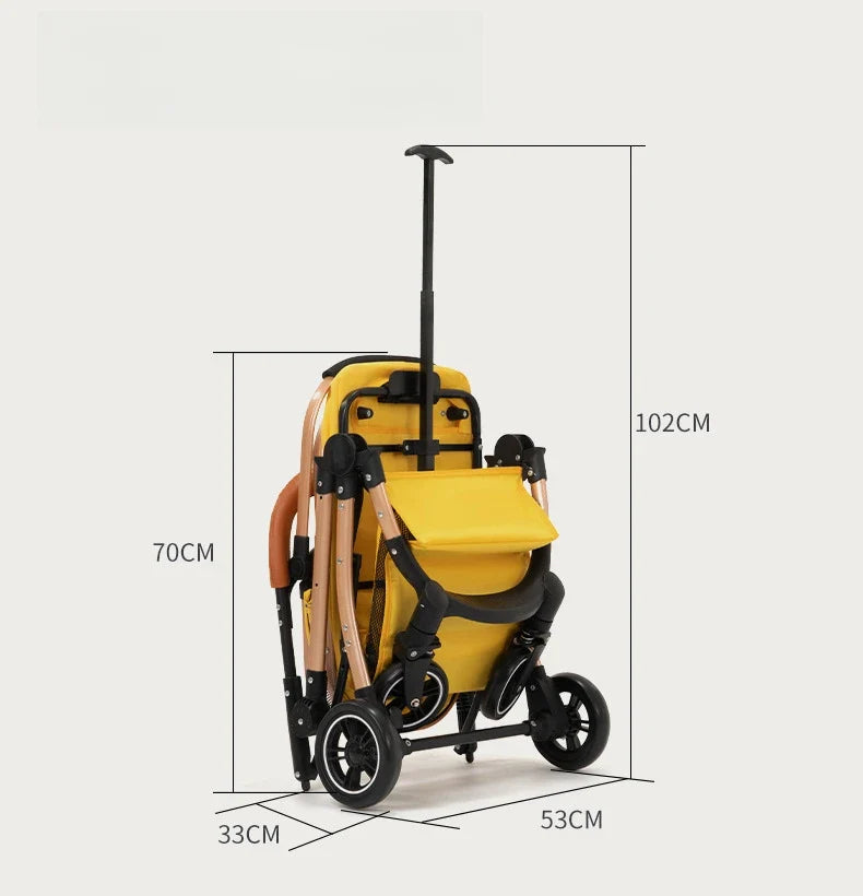 Pet Zen 3-in-1 4-wheel pet stroller in Yellow with foldable carrier storage basket on Tampa Home & Garden Store