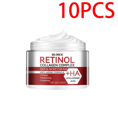 Silcy Skin Retinol Collagen Complex Day & Night Cream jar with white cream and label +HA on Tampa Home & Garden Store