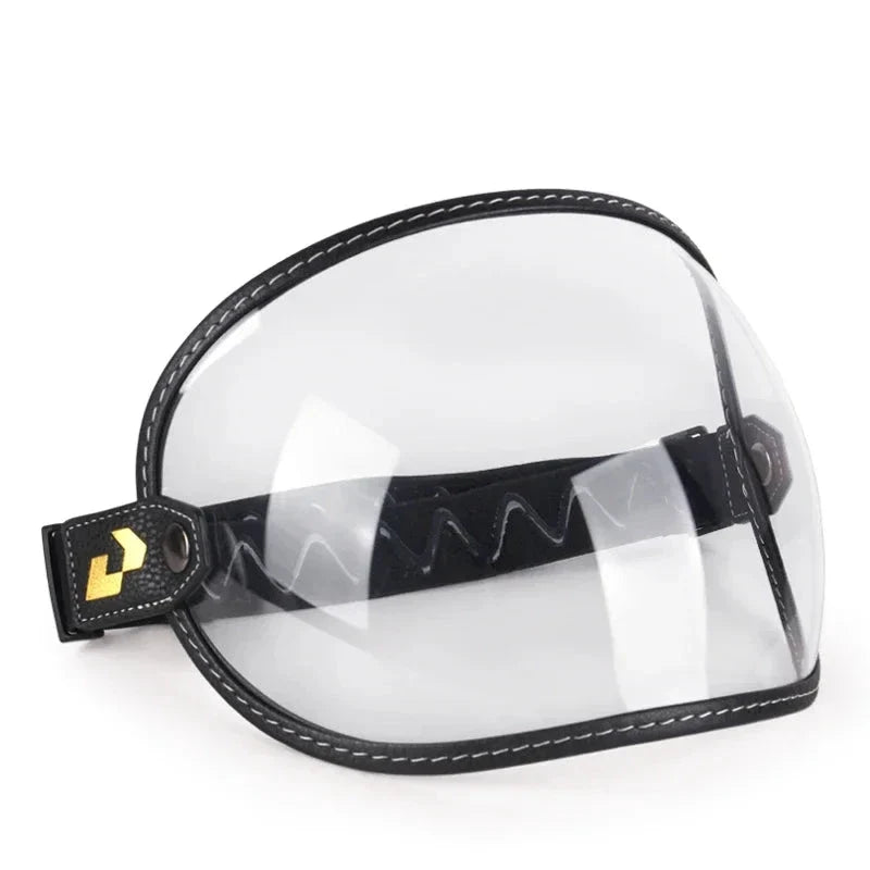 AeroShield Motorcycle Goggles clear shield, black stitched frame, adjustable strap BikerZoneZ on Tampa Home & Garden Store
