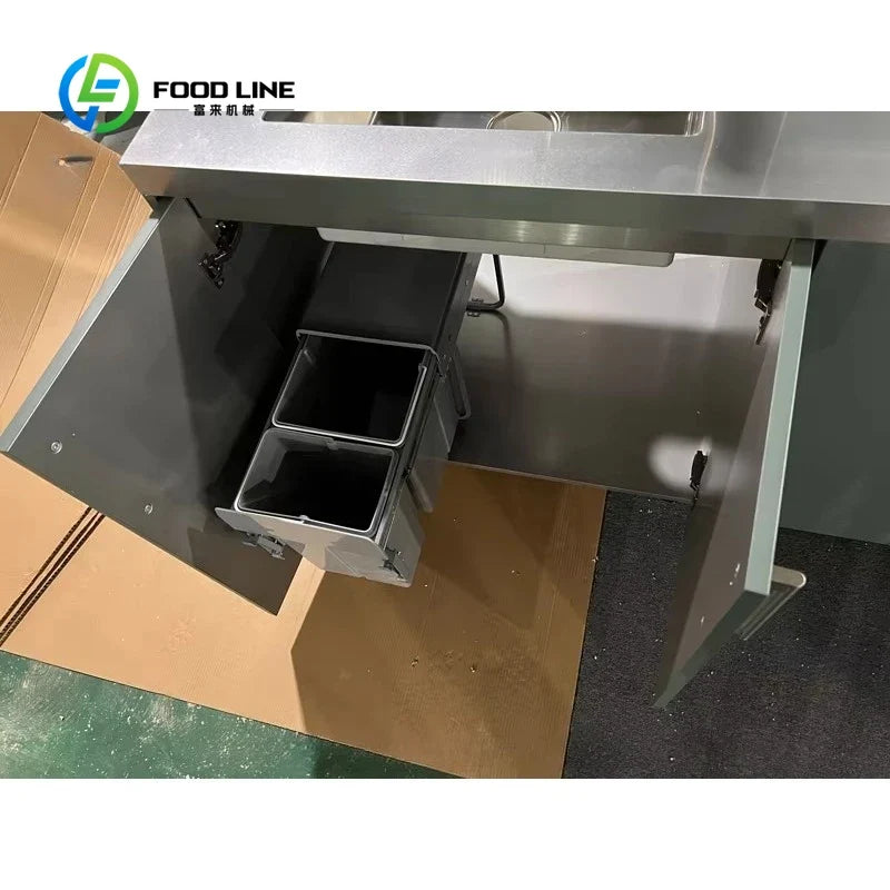 Outdoor kitchen cabinet set with pullout gray trash bins under sink, FLIPSTYLEZLLC on Tampa Home & Garden Store