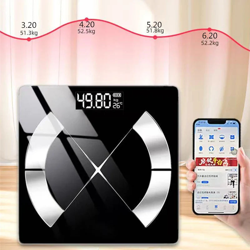 Smart Digital Scale with LED Display – USB Rechargeable Electronic Home Device
