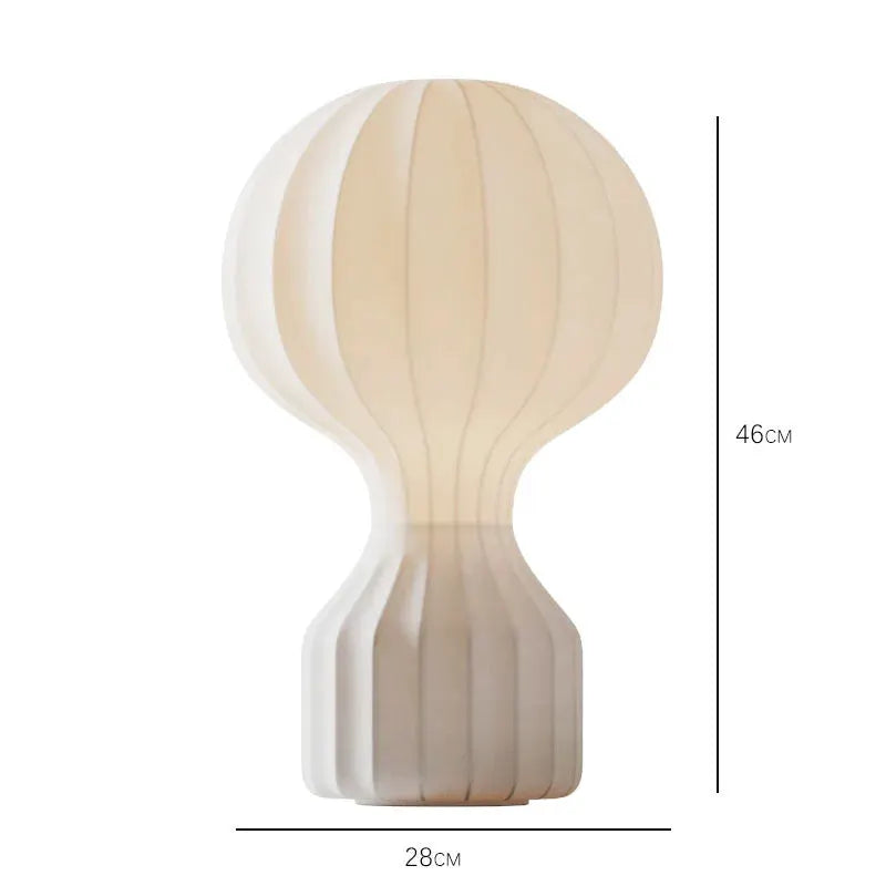 DecorBites LED Floor Lamp with cream spherical shade, 46 cm tall, 28 cm wide on Tampa Home & Garden Store