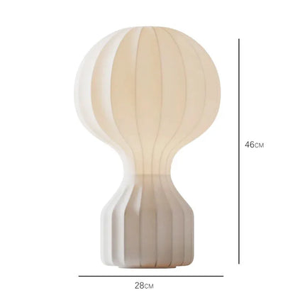 DecorBites LED Floor Lamp with cream spherical shade, 46 cm tall, 28 cm wide on Tampa Home & Garden Store