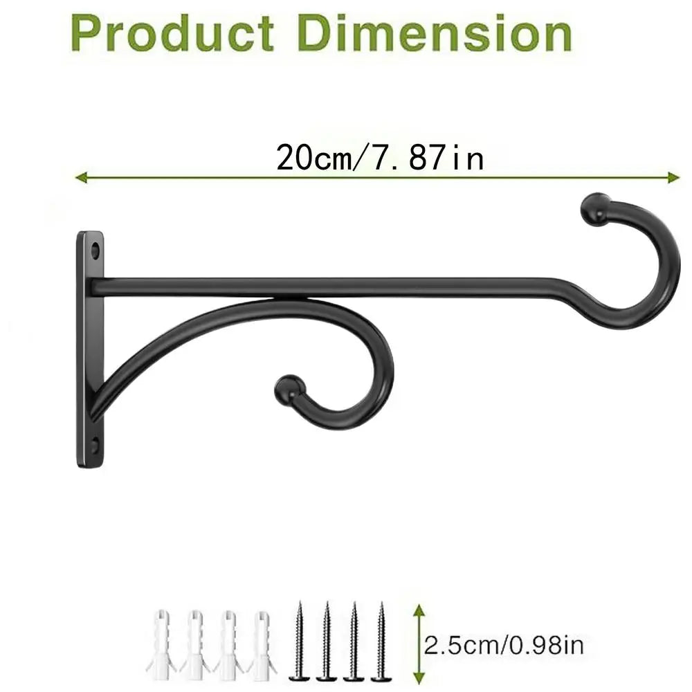 Pair Of Wall Iron Hooks For Outdoor or Garden Use