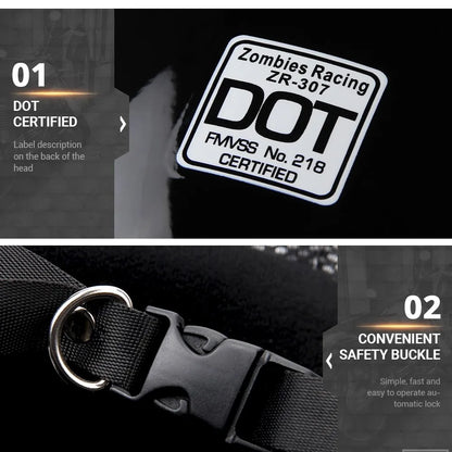 DOT certified half helmet retro motorcycle with black strap and quick-release safety buckle on Tampa Home & Garden Store