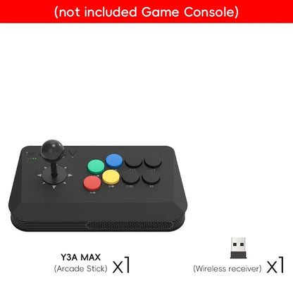 DATA FROG wireless arcade joystick with black housing and green red buttons and receiver on Tampa Home & Garden Store
