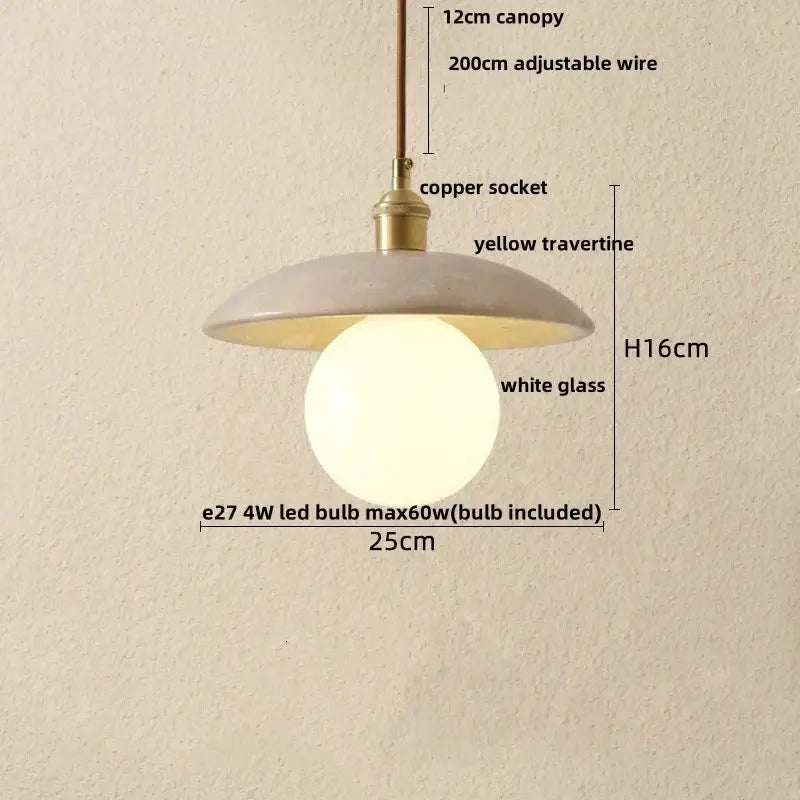 DecorBites LED pendant lamp aluminum modern hanging light fixture white glass globe on Tampa Home & Garden Store