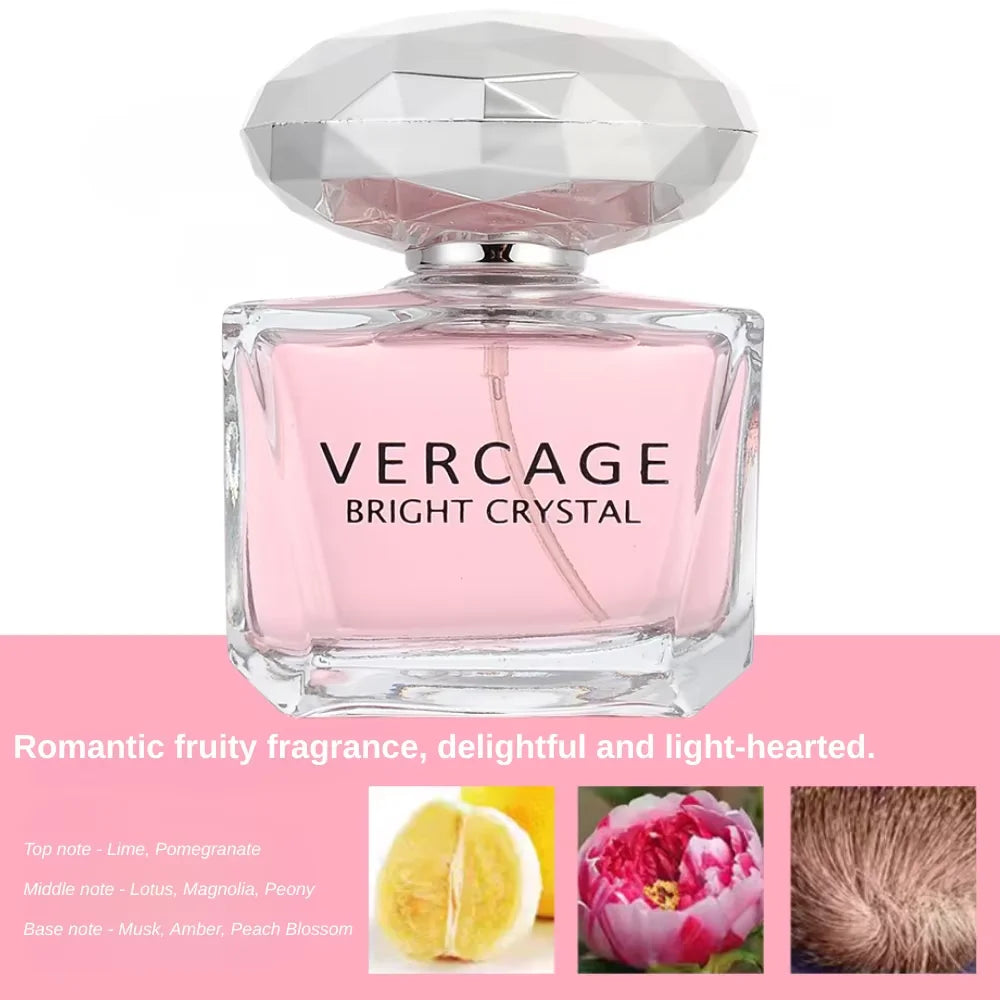 Silcy Skin Osmanthus Peony Pomegranate perfume bottle in pink crystal glass with a diamond cap on Tampa Home & Garden Store