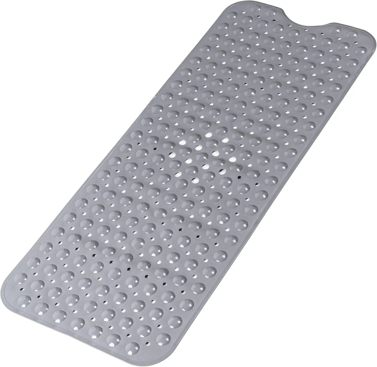 Silcy Skin 1pc bathtub mat 40x100cm gray non-slip bath mat with suction cups and drain holes on Tampa Home & Garden Store