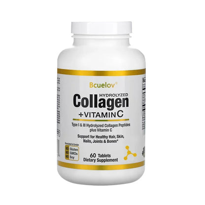 Silcy Skin bcuelov Hydrolyzed Collagen + Vitamin C bottle, white plastic container on Tampa Home & Garden Store