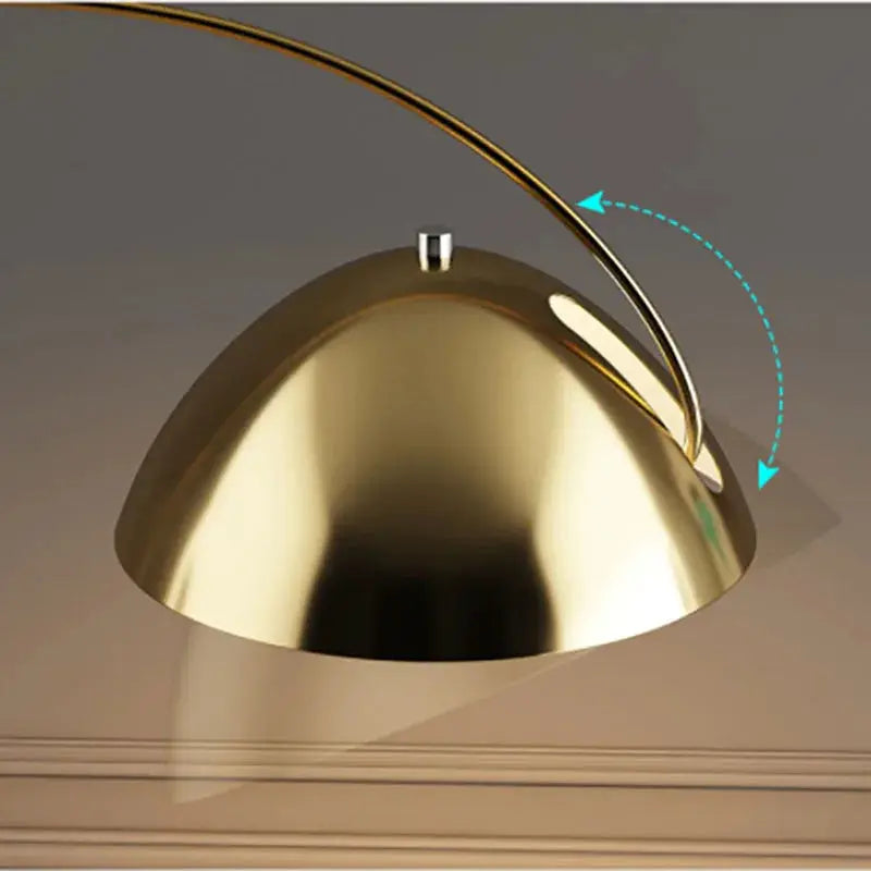 Led Floor Lamp Gold and Black Metal Modern