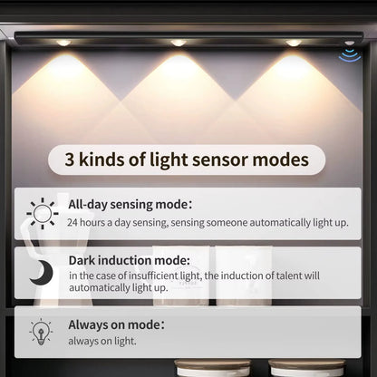 Motion Sensor Light Wireless USB LED Night Light for Under Cabinet Lighting
