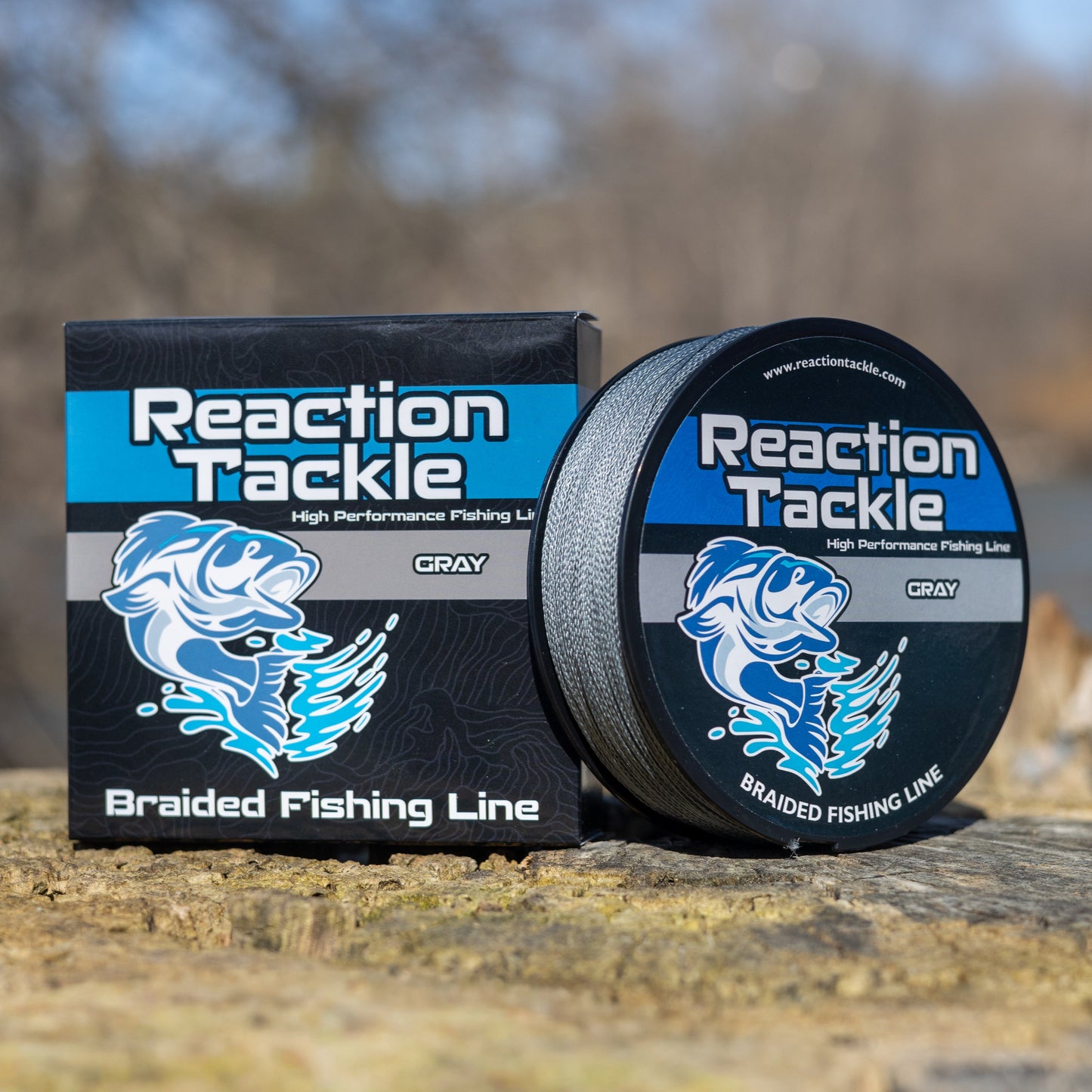 Ligne de pêche tressée Reaction Tackle - Grise