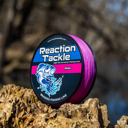 Ligne de pêche tressée Reaction Tackle - Rose