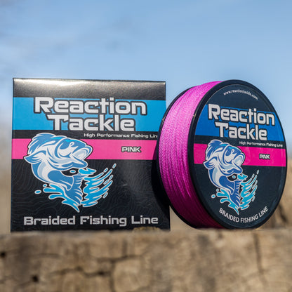 Ligne de pêche tressée Reaction Tackle - Rose