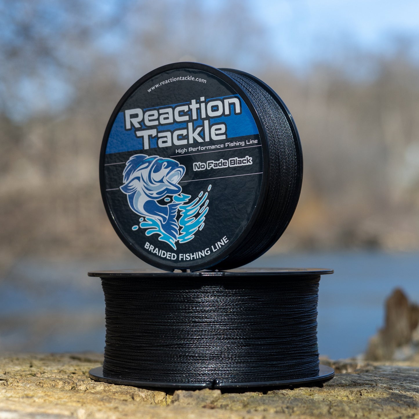 Ligne de pêche tressée Reaction Tackle - Noir inaltérable