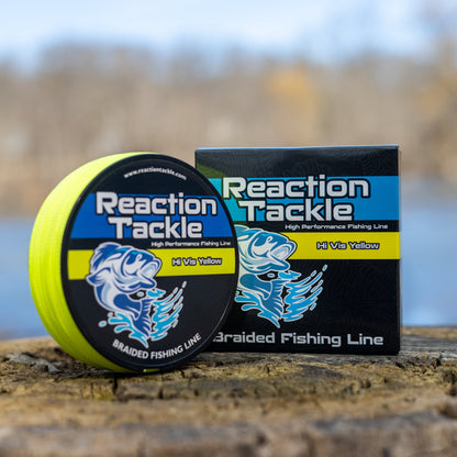 Línea de pesca trenzada Reaction Tackle - Amarillo de alta visibilidad