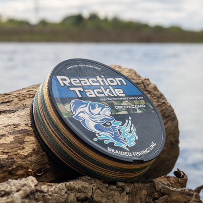 Línea de pesca trenzada Reaction Tackle - Camuflaje verde