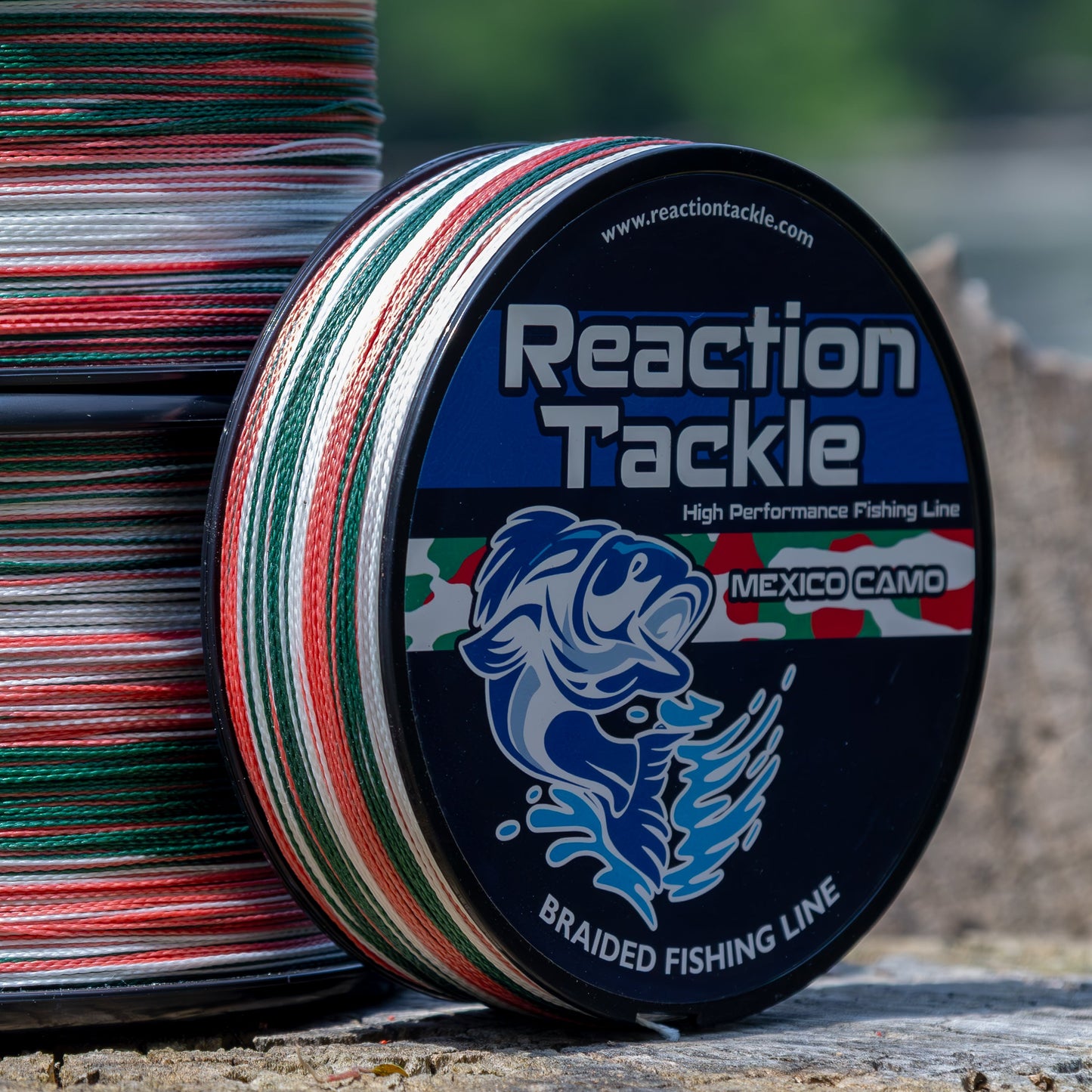 Línea de pesca trenzada Reaction Tackle - Camuflaje mexicano - NUEVA