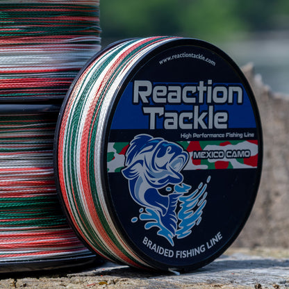 Línea de pesca trenzada Reaction Tackle - Camuflaje mexicano - NUEVA
