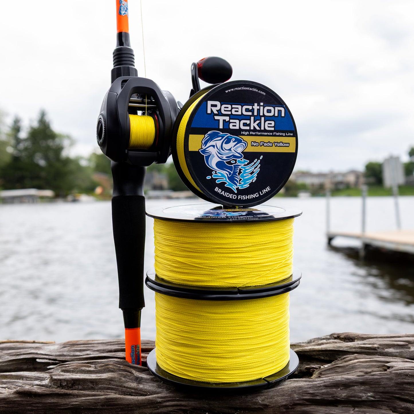 Ligne de pêche tressée Reaction Tackle - Jaune inaltérable - NEUVE
