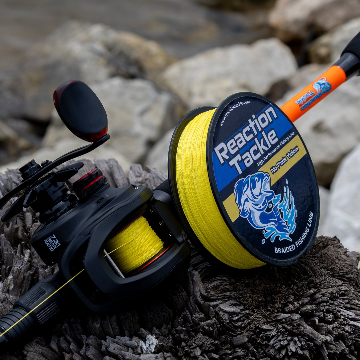 Ligne de pêche tressée Reaction Tackle - Jaune inaltérable - NEUVE