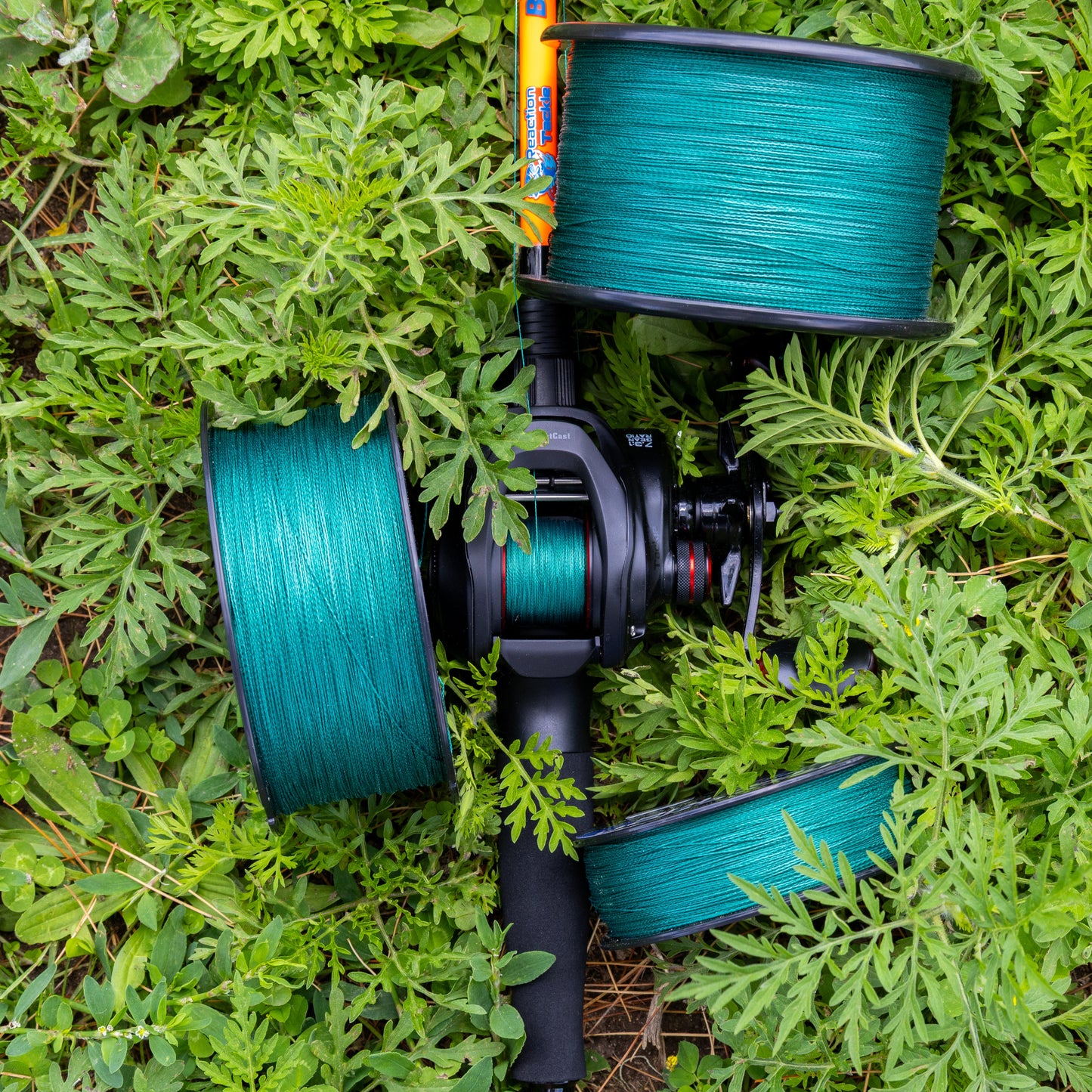 Línea de pesca trenzada Reaction Tackle - Sin decoloración, verde musgo - NUEVA