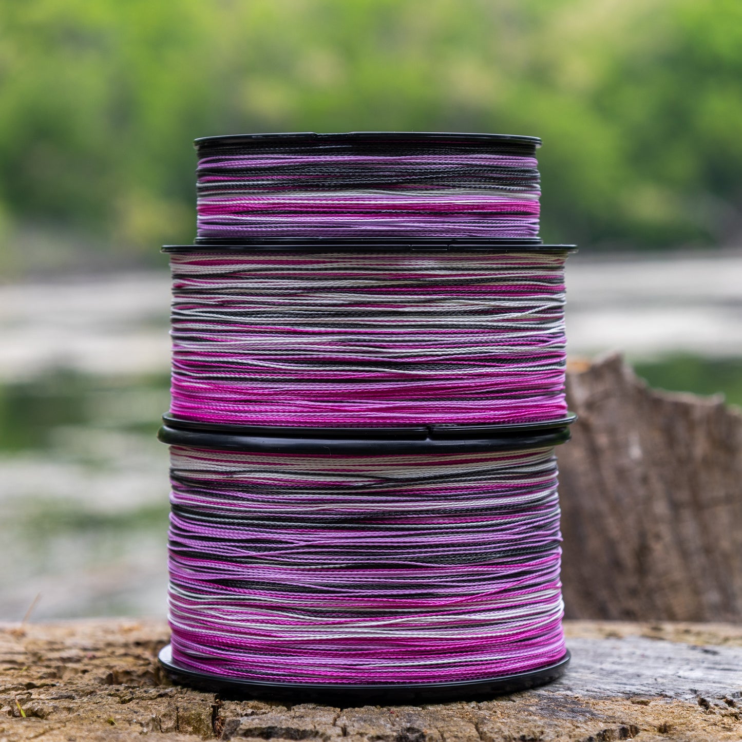 Ligne de pêche tressée Reaction Tackle - Camouflage rose - NEUVE