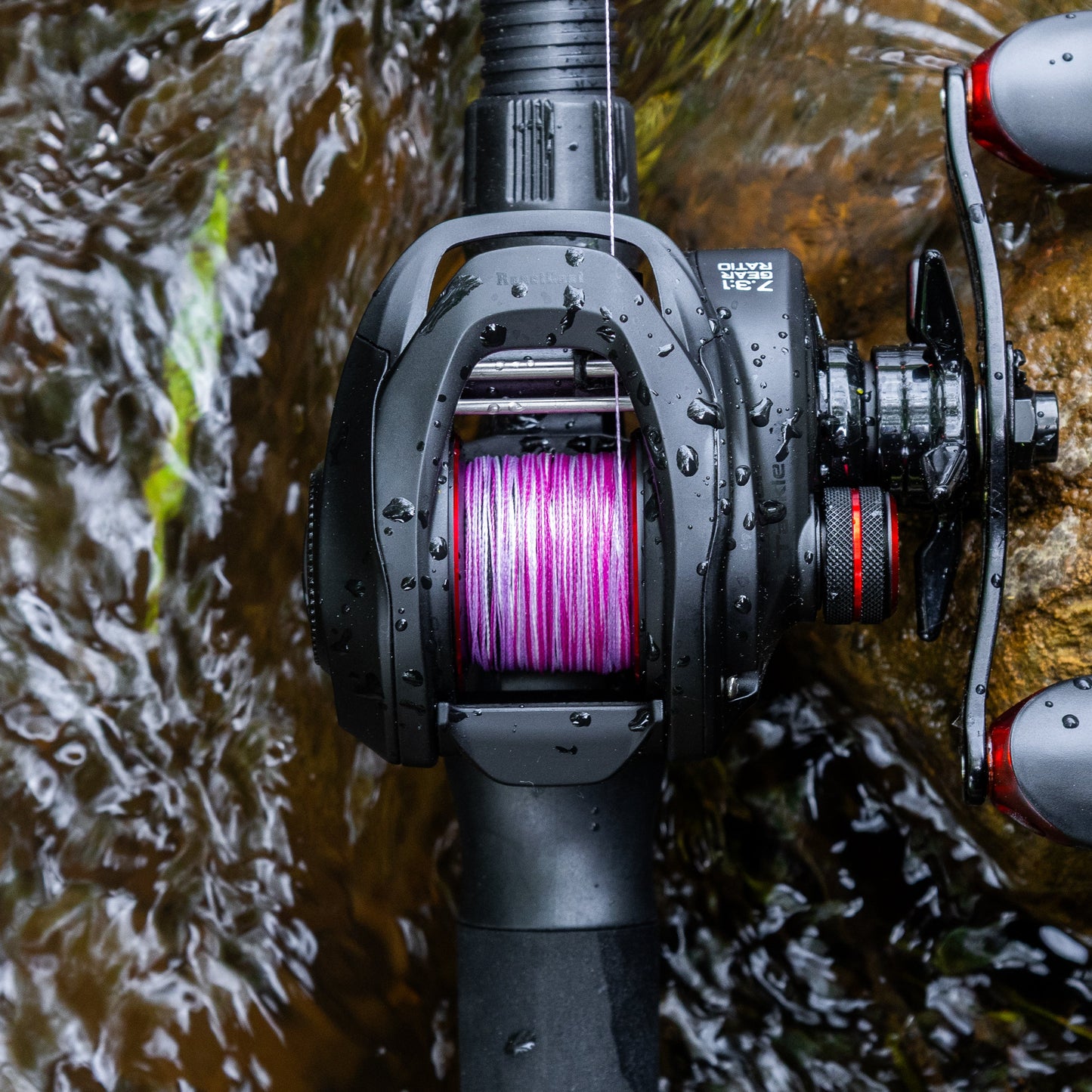 Ligne de pêche tressée Reaction Tackle - Camouflage rose - NEUVE